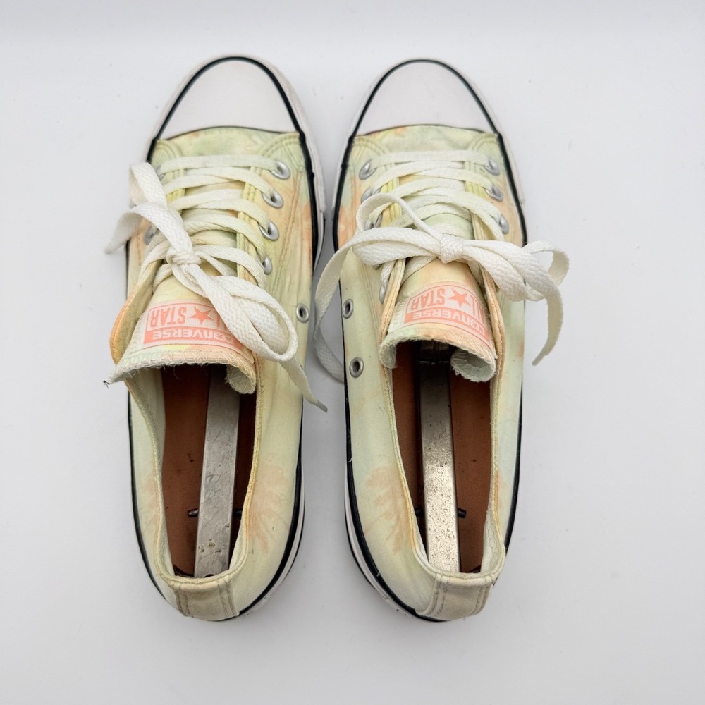 Converse Chuck Taylor Sneakers Womens 8 Yellow Palm Tree Tie Dye Low Top Shoes - Picture 6 of 9